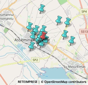 Mappa Via Londra, 09032 Assemini CA, Italia (1.2065)