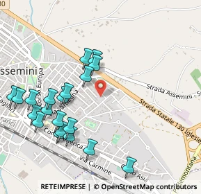 Mappa Via Londra, 09032 Assemini CA, Italia (0.612)