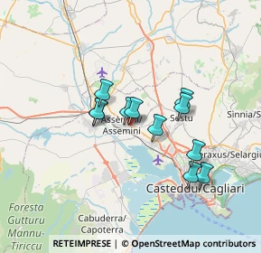 Mappa Via Londra, 09032 Assemini CA, Italia (5.93091)