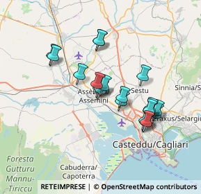 Mappa Via Londra, 09032 Assemini CA, Italia (6.6085)