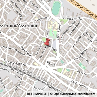 Mappa Via Monti,  31, 09032 Assemini, Cagliari (Sardegna)
