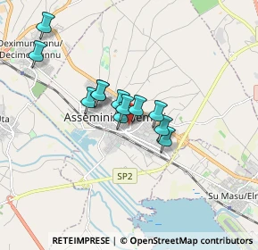 Mappa Via II Agosto, 09032 Assemini CA, Italia (1.37083)