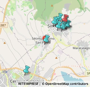 Mappa Via Antonio Gramsci, 09040 Settimo San Pietro CA, Italia (2.09167)