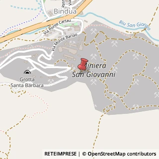 Mappa Località Miniera S. Giovanni, 09016 Bindua SU, Italia, 09016 Iglesias, Carbonia-Iglesias (Sardegna)