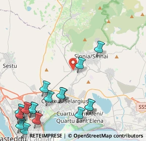 Mappa Via Leonardo Alagon, 09040 Settimo San Pietro CA, Italia (6.50833)
