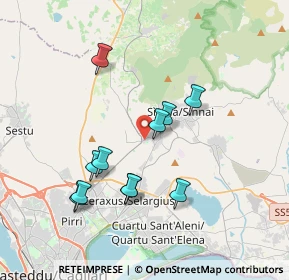 Mappa Via Leonardo Alagon, 09040 Settimo San Pietro CA, Italia (3.77545)