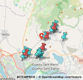 Mappa Via Leonardo Alagon, 09040 Settimo San Pietro CA, Italia (3.39444)