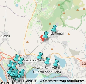 Mappa Via Leonardo Alagon, 09040 Settimo San Pietro CA, Italia (7.633)