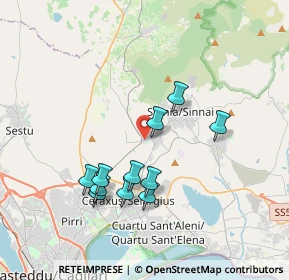 Mappa Via Leonardo Alagon, 09040 Settimo San Pietro CA, Italia (3.73909)
