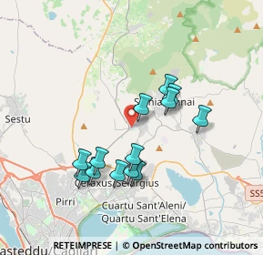 Mappa Via Leonardo Alagon, 09040 Settimo San Pietro CA, Italia (3.52538)