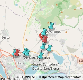 Mappa Via Leonardo Alagon, 09040 Settimo San Pietro CA, Italia (3.47818)