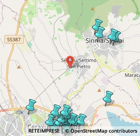 Mappa Via Leonardo Alagon, 09040 Settimo San Pietro CA, Italia (3.5365)