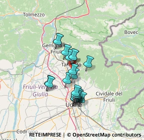 Mappa Via Tricesimo, 33017 Tarcento UD, Italia (10.2)