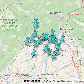 Mappa Via Laves, 33090 Travesio PN, Italia (10.2185)