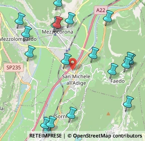 Mappa Via Miorini, 38010 San Michele All'adige TN, Italia (2.768)