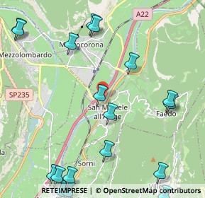 Mappa Via Miorini, 38010 San Michele All'adige TN, Italia (2.92111)