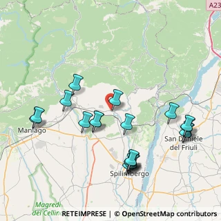 Mappa Via A. Lizier, 33090 Travesio PN, Italia (8.7355)