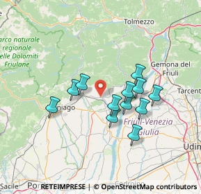 Mappa Via A. Lizier, 33090 Travesio PN, Italia (11.24667)