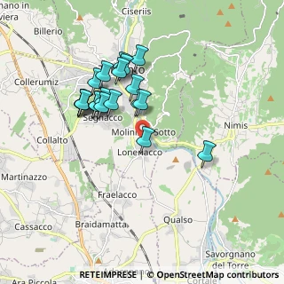 Mappa Via del Roccolo, 33017 Tarcento UD, Italia (1.623)