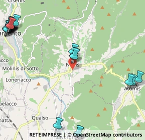 Mappa Via Ariis di Sotto, 33045 Nimis UD, Italia (3.249)