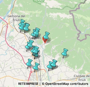 Mappa Via Ariis di Sotto, 33045 Nimis UD, Italia (7.0745)