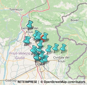 Mappa Via Ariis di Sotto, 33045 Nimis UD, Italia (10.9255)