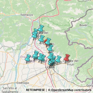 Mappa Via Casali Pividori, 33017 Tarcento UD, Italia (12.22667)