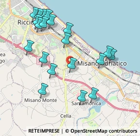 Mappa Via Grotta, 47843 Misano Adriatico RN, Italia (2.2255)