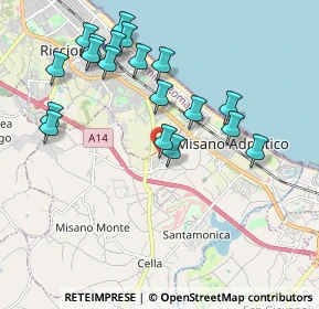 Mappa Via Grotta, 47843 Misano Adriatico RN, Italia (2.09632)