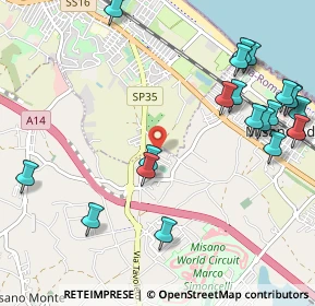 Mappa Via Grotta, 47843 Misano Adriatico RN, Italia (1.341)