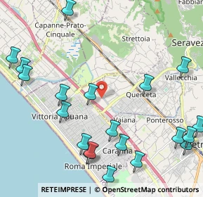 Mappa Via Ciocche, 55047 Forte dei Marmi LU, Italia (2.8175)