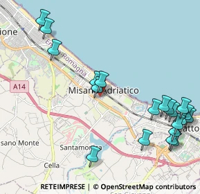 Mappa Via Nino Bixio, 47843 Misano Adriatico RN, Italia (2.673)