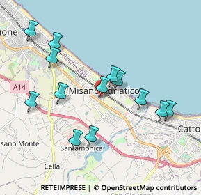 Mappa Via Nino Bixio, 47843 Misano Adriatico RN, Italia (1.96692)