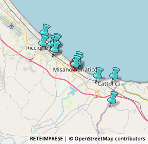 Mappa Via Nino Bixio, 47843 Misano Adriatico RN, Italia (2.89231)