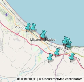 Mappa Via Nino Bixio, 47843 Misano Adriatico RN, Italia (3.57091)