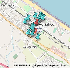 Mappa Via Nino Bixio, 47843 Misano Adriatico RN, Italia (0.279)