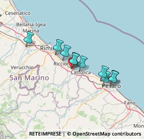 Mappa Via Nino Bixio, 47843 Misano Adriatico RN, Italia (17.90231)