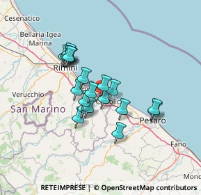 Mappa Via Massimo D'Azeglio, 47843 Misano Adriatico RN, Italia (10.7135)