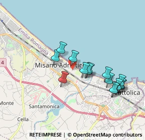 Mappa Via Massimo D'Azeglio, 47843 Misano Adriatico RN, Italia (1.75133)