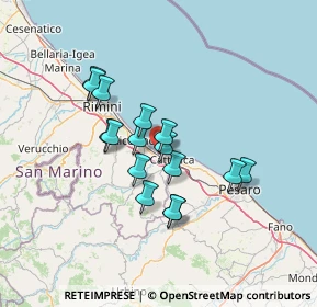 Mappa MISANO Provincia di Rimini IT, 47843 Misano Adriatico RN, Italia (11.05625)