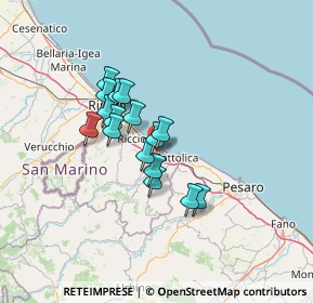 Mappa CAP, 47843 Misano Adriatico RN, Italia (9.93563)