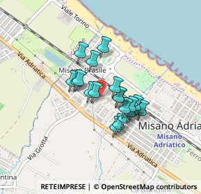Mappa Via Rossini, 47843 Misano Adriatico RN, Italia (0.303)