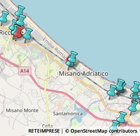 Mappa Via Rossini, 47843 Misano Adriatico RN, Italia (3.38)