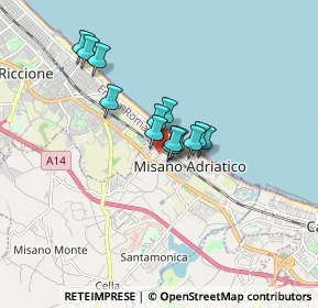 Mappa Via Rossini, 47843 Misano Adriatico RN, Italia (1.13308)