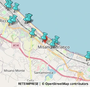 Mappa Via Rossini, 47843 Misano Adriatico RN, Italia (2.87667)