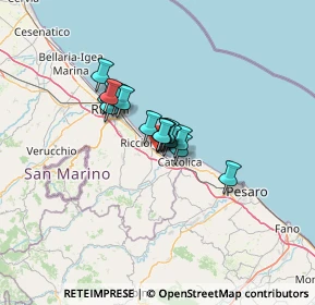 Mappa Via Rossini, 47843 Misano Adriatico RN, Italia (7.54438)