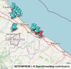 Mappa Via Rossini, 47843 Misano Adriatico RN, Italia (17.62375)