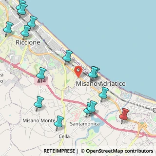 Mappa Via Piero Gobetti, 47843 Misano Adriatico RN, Italia (2.85333)