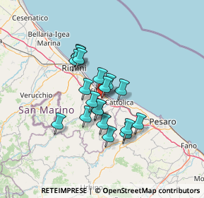 Mappa Via Salta, 47843 Villaggio Argentina RN, Italia (9.95632)