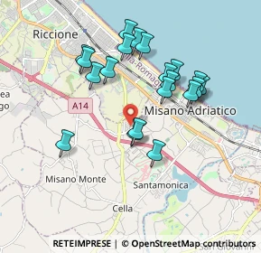 Mappa Via Salta, 47843 Villaggio Argentina RN, Italia (1.7265)